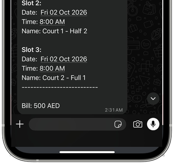 Frictionless customer bookings interface